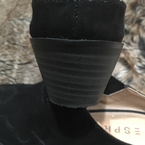 Esprit Diane Black Mules Rustic Slip On!!! - Picture 7 of 8